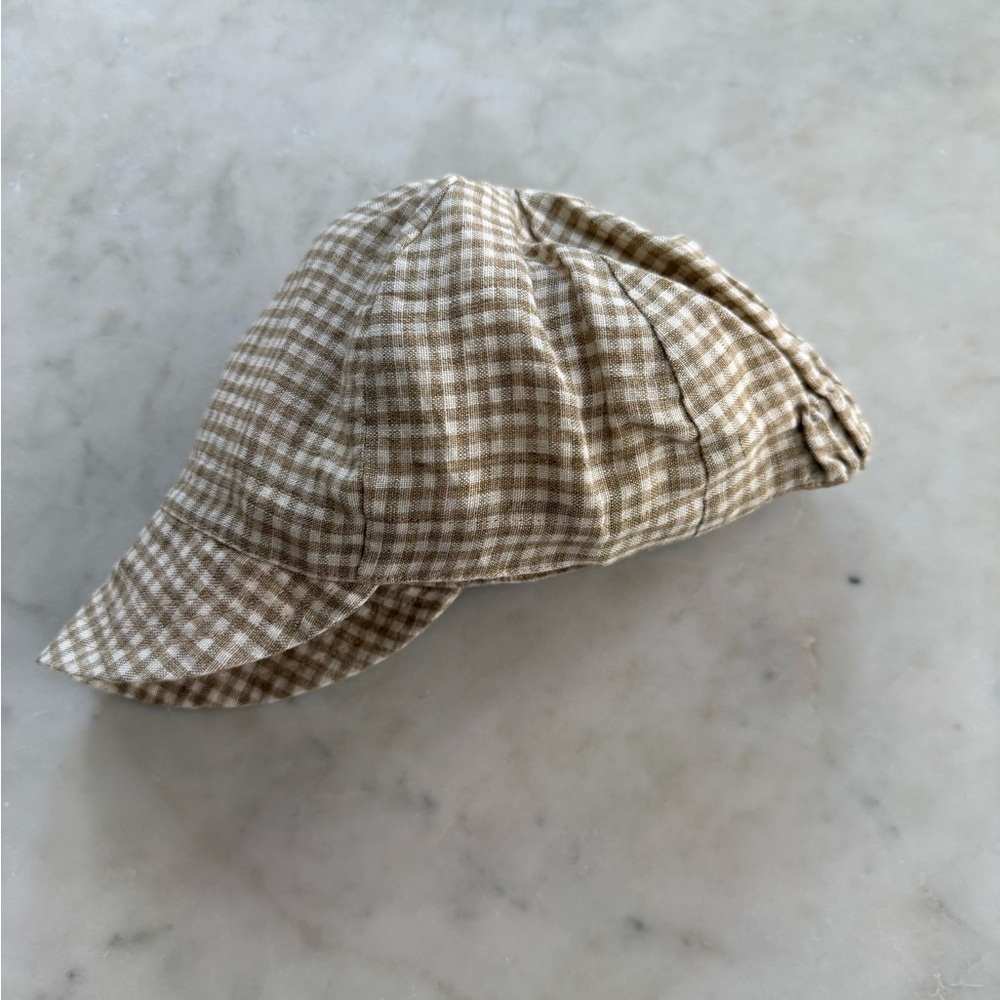 Soor Ploom tan gingham cap (SM)